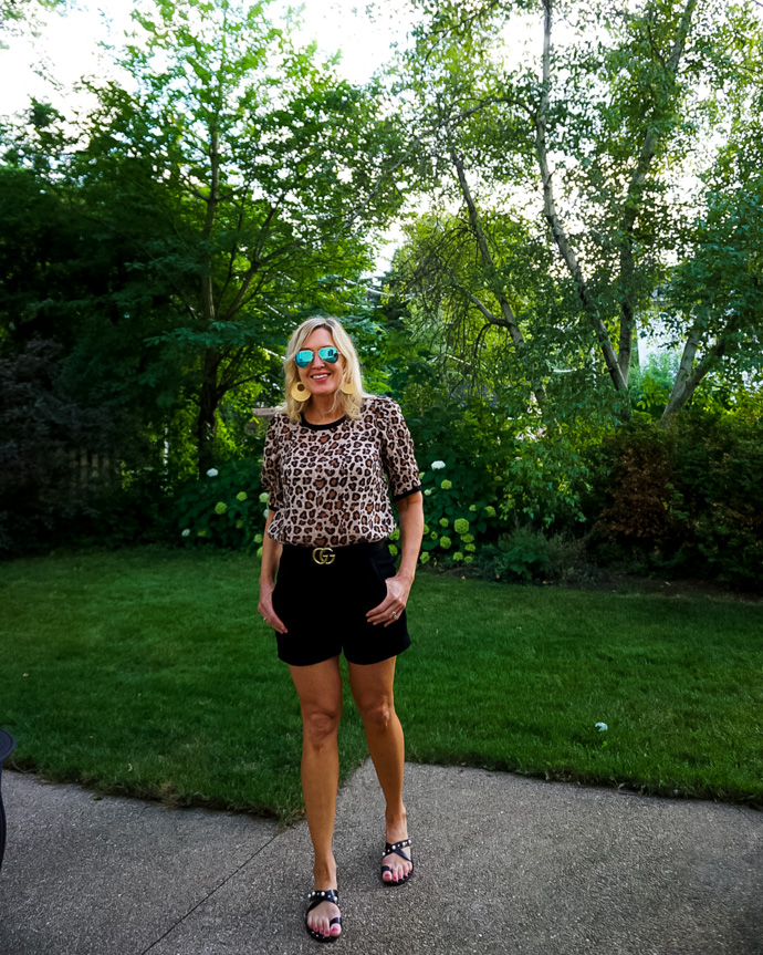 Leopard hot sale shorts outfit